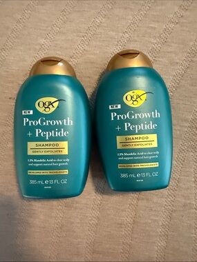 Set of 2 Ogx Pro+peptide growth shampoos